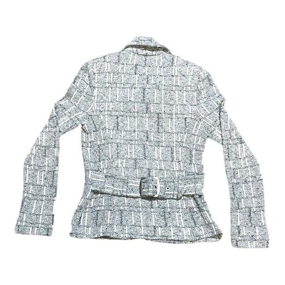 St. John Collection Women's Tweed Blazer Jacket Size 4 Belted Back Slimming Fit - Picture 5 of 6